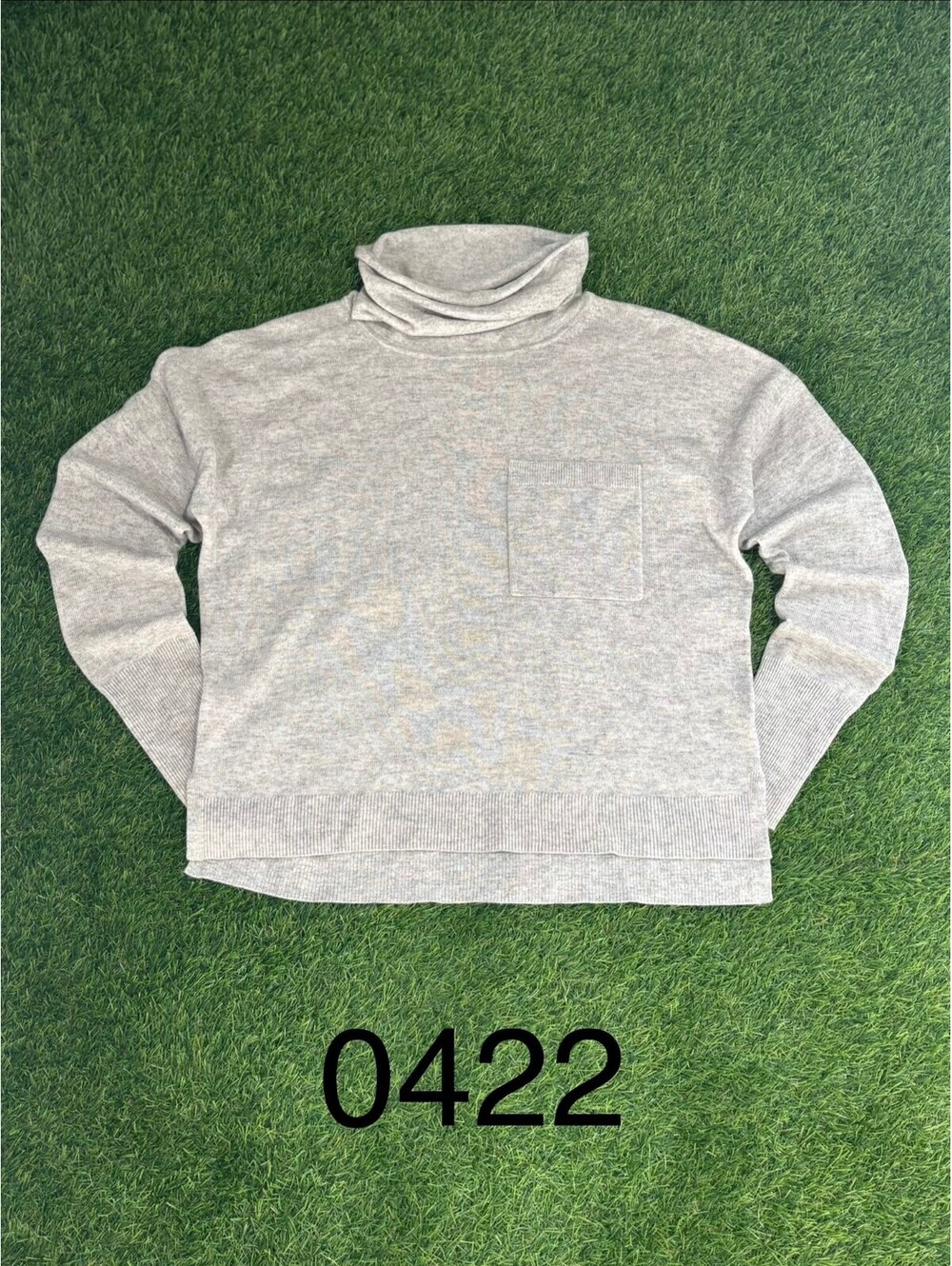 Vineyard Vines Gray Cashmere Turtleneck Sweater, Women's S